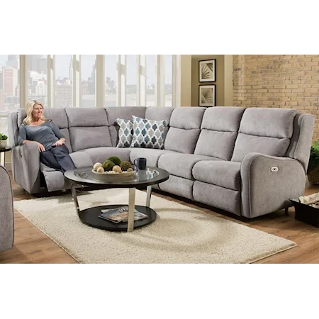 Power Reclining Sectional with Power Headrests